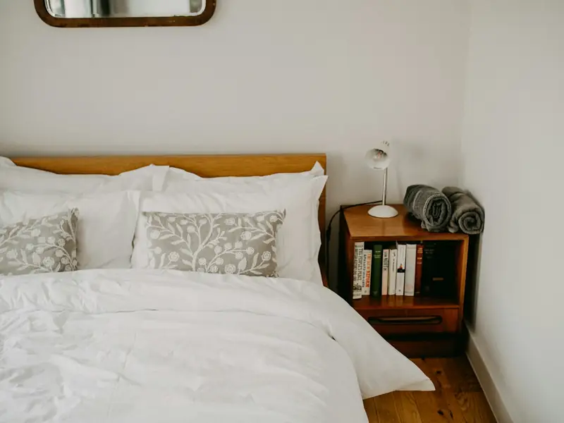 A tidy guest bedroom ready for arrivals